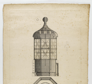 Lighthouse, Eddystone, third / lantern / drawing, plan and secti