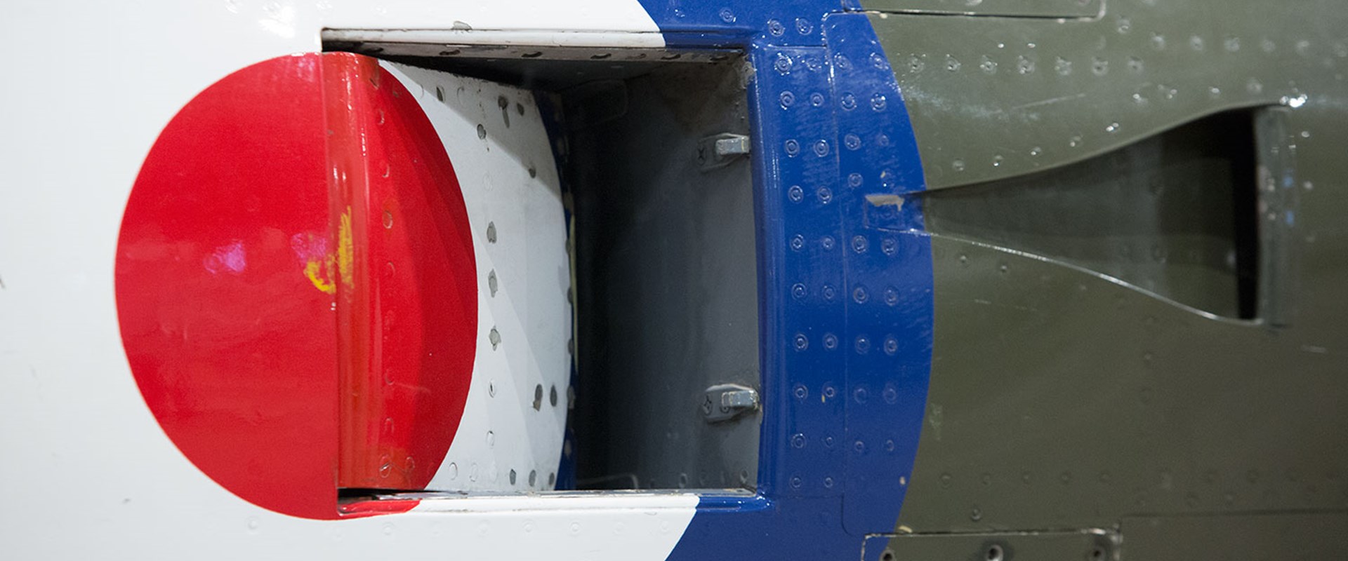 Close up of a portion of an RAF aircraft