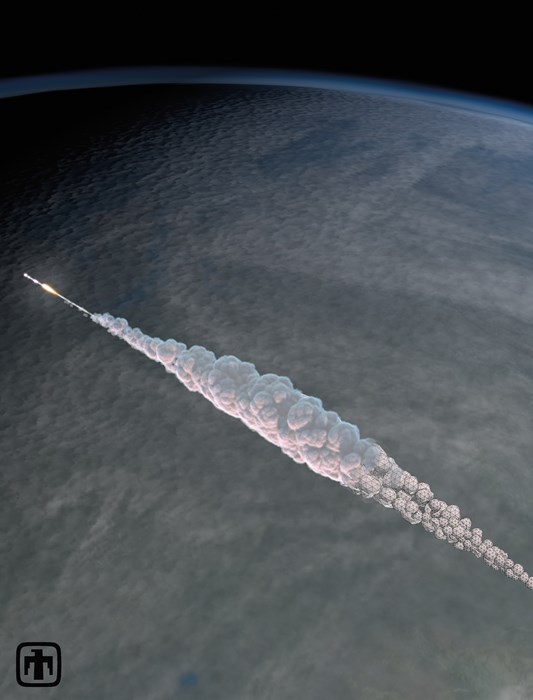 3D simulation of the Chelyabinsk meteor explosion by Mark Boslough