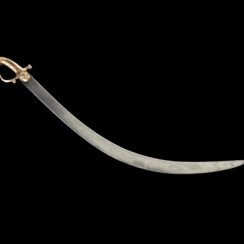 A sword with a long curved blade. 