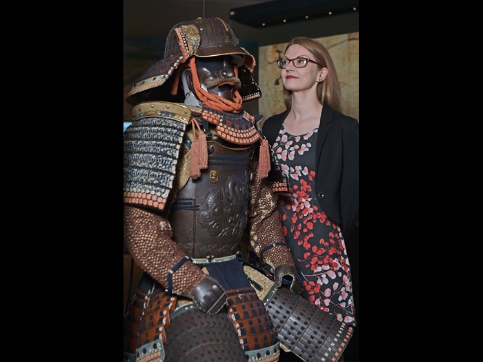 Japanese suit of samurai armour in the Exploring East Asia gallery.