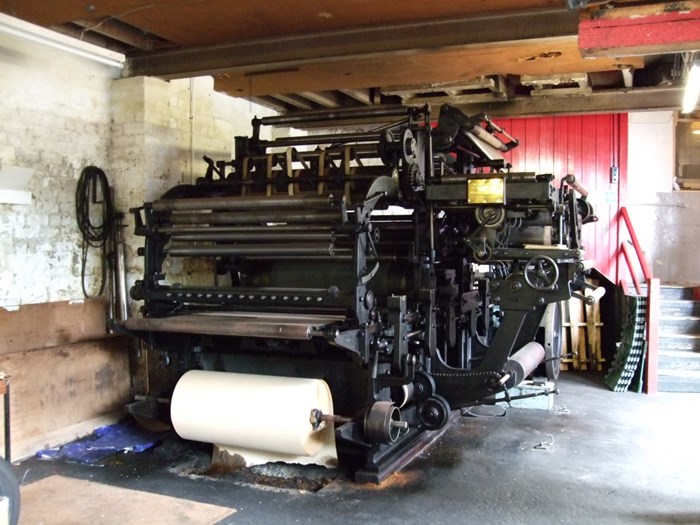 The Cossar press in situ at Philips Printers, Crieff, 2009