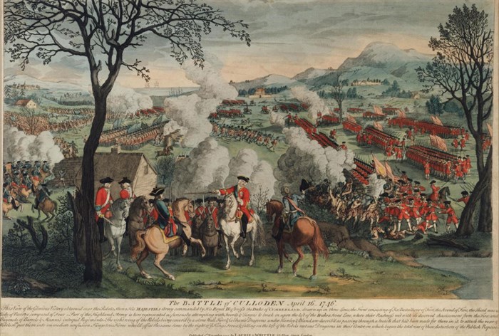 Print depicting the Battle of Culloden