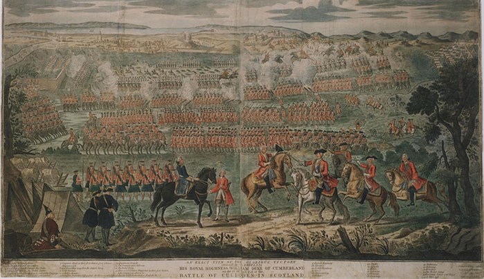Woodcut depicting the Battle of Culloden
